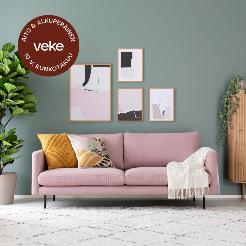 Scandic Copenhagen 3-istuttava sohva roosa